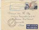 REF LMM6 - A E F - LETTRE AVION BRAZZAVILLE / PARIS 25/1/1952 - CACHET COMM. 100° SAVORGNAN DE BRAZZA - Briefe U. Dokumente