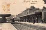 07 LE TEIL Gare, Arrivée De Train Vapeur, Quais, Animée, Ed Chapuis, 190? - Le Teil