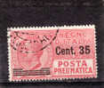 Italia Regno - N. PN11 Used (Sassone) 1927  Posta Pneumatica - Pneumatic Mail