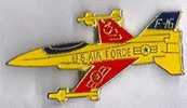 US Air Force. F16 Jaune Et Rouge - Airplanes