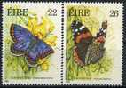 PIA - IRL - 1985 - Faune Et Flore - Papillonsposées Sur Des Fleurs - (Yv 562-65) - Ungebraucht