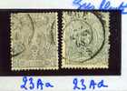 23Ad Gris Bleu Oblitéré,, Très Frais   Cote 120 E - 1866-1867 Coat Of Arms