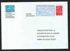 Entier Postal PAP Réponse Val De Marne Villejuif Association Pour La Recherche Sur Le Cancer N° Au Dos: 06P447 - PAP: Ristampa/Lamouche