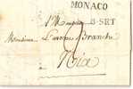 MONACO PRINCIPAUTE INDEPENDANTE  SOUS ADMINISTRATION SARDE - Postmarks