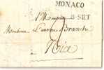 MONACO PRINCIPAUTE INDEPENDANTE  SOUS ADMINISTRATION SARDE - Storia Postale