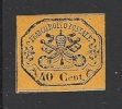 STATO PONTICIO -1867- Valore Da 40 C. Giallo Non Dentellato, Nuovo Con Gomma, Linguellato -in Buone Condizioni- DC03331. - Kirchenstaaten