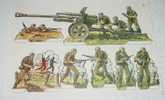 ANTIGUO RECORTABLE MILITARES - ESCENAS DE GUERRA Nº 6 - MIDE 34 X 24 CMS. PAPER SOLDIER - Leger