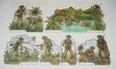 ANTIGUO RECORTABLE MILITARES - ESCENAS DE GUERRA Nº 8 - MIDE 34 X 24 CMS. PAPER SOLDIER - Militares