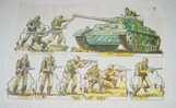 ANTIGUO RECORTABLE MILITARES - ESCENAS DE GUERRA Nº 10 - MIDE 34 X 24 CMS. PAPER SOLDIER - Army