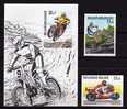 Belgique 1999, Sport Moto-cross,  NON DENTELE  Bloc Et Paire De Timbres - Motorräder