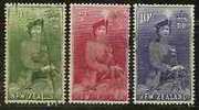 NEW ZEALAND 1953/7 ELIZABETH II ON HORSE KEY VALUES VF USED SCOTT # 299/301 - YVERT # 337B/339 - Gebraucht