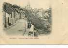 80 MONTDIDIER FAUBOURG ST MARTIN ET RUE BECQUEREL 2 PERSONNAGES AVANT 1903 IMP ALLART - Montdidier