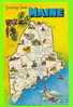 MAP OF MAINE - CAPITAL AUGUSTA - PINE TREE STATE - - Altri & Non Classificati