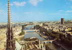 Paris Panorama Sur La Seine Depuis La Fleche De Notre Dame - Die Seine Und Ihre Ufer