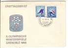 GOOD GERMANY DR FDC 1968 - Winter Olympic Games - GRENOBLE 1968 - Invierno 1968: Grenoble