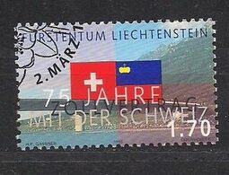 Liechtenstein 1998 Y. 1113 (°) Oblitéré Cote 3,25 Euro  Union Douanière - Usados