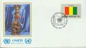 ONU UNO NEW YORK FDC Premier Jour Poste 320 DRAPEAU FLAG UNICEF Guinea Guinée - FDC