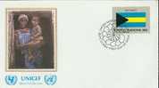 ONU UNO NEW YORK FDC Premier Jour Poste 427 DRAPEAU FLAG UNICEF Bahamas - Andere & Zonder Classificatie