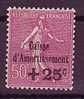 France * N° 254 - + 25c S. 50c  Rose-lilas. - 1927-31 Caisse D'Amortissement