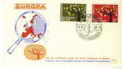 BELGIUM FDC COB 1222/23 EUROPA 1962 - 1962