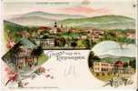 Pra004/ Warmbrunn/Riesengebirge – Panorama Sowie Theater Und Kursaal – 1899 - Sudeten