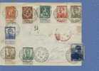 108/10+113+121+123/5 Op Aangetekende Brief Met Stempel LE HAVRE (SPECIAL) Op 2/7/15 + Vignet "GENERAL JOFFRE" - 1912 Pellens