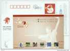 Canoe,soccer Football,swimming,volleyball,China 2004 Wuhan Sport University Advertising Pre-stamped Card - Volleyball