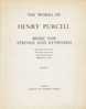 Purcell : Music For Strings And Keyboard Selected From Volume XXXI, Edited Under The Supervision Of The Purcell Society - Altri & Non Classificati