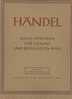 Haendel : 6 Sonates Pour Violon Et Basse (viole De Gambe Ou Violoncelle). - Altri & Non Classificati