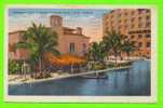 MIAMI, FL - BILTMORE HOTEL - SWIMMING POOL - ANIMATED - CARD TRAVEL IN 1935 - - Miami