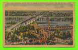 MOLINE, IL - IOWA-ILLINOIS MEMORIAL BRIDGE - CARD TRAVEL IN 1937 - - Autres & Non Classés
