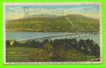 WHITE SALMON, WA - COLUMBIA RIVER BRIDGE FROM HOOD RIVER - CARD TRAVEL IN 1928 - - Other & Unclassified