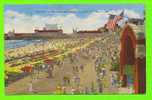 ATLANTIC CITY, N.J  - THE WORLD FAMOUS BOARDWALK - ANIMATED - CARD TRAVEL IN 1949 - - Atlantic City