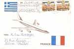 BASKET-BALL : GRECE Championnat D'Europe 1987/ Une Paire N°1630 Sur Enveloppe Illustrée AVION - Basket-ball