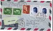 L084/ LUXEMBURG -  Buntfrankierter Luftpostbrief Nach USA 1957 - Covers & Documents