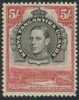 KENYA - 1944 5/- King George VI, Perf 13 X 13.5. Scott 83. - Kenya (1963-...)