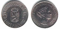 5 Francs 1967 - Luxemburgo