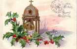 Merry Christmas - 1907 - Gaufrée - Voyagée - Raphael Tuck Holly Post Cards Series No 100 - Tuck, Raphael