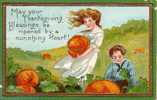 Thanksgiving - 1910 - Gaufrée - Dorures - Voyagée - Éditeur : L. & E. Series 2263 - Giorno Del Ringraziamento