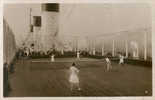 MATCH De TENNIS Sur PONT Du PAQUEBOT "CAP ARCONA" / SPORTDECK... - TRÈS SPECTACULAIRE CARTE ´VRAIE PHOTO´ (y-692) - Tennis