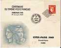 FS017/ FRANKREICH -  Block Auf Briefumschlag – 100 Jahre Briefmarke,  FDC 1. 6. 1949 - ....-1949