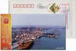 China 2006 Shandong Communication Department New Year Pre-stamped Card,Dalian Port Mining Wharf And Chemical Tank - Autres (Mer)