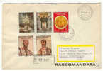 Vaticano - Busta Viaggiata Raccomandata Con Serie Completa: 19° Centenario Del Martirio Dei Santi Pietro E Paol - Used Stamps