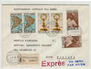 Vaticano - Busta Viaggiata Raccomandata Espressa Aerea Con 2 Serie Complete: Viaggio Di Paolo VI° In Colombia - Used Stamps