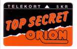 DENMARK - Danemark - Top Secret ORION - Telekort Card , Only 10.000 Ex. - Denemarken