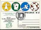 Pologne 1984, Entier Carte Postale, Sports : Tir à L’arc, Cartes Bridge, Canöe, échecs - Brieven En Documenten