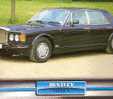 BENTLEY Turbo R (GB 1985) Berlines /FICHE "Atlas" Cf Description/ - Andere & Zonder Classificatie