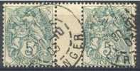 Lot N°3157  Paire Du N°111 Oblit PARIS ETRANGER Du 30-10-03 - 1900-29 Blanc