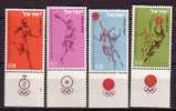 PGL - JEUX OLYMPIQUES 1964 ISRAEL Yv N°255/58 AVEC TAB ** - Sommer 1964: Tokio