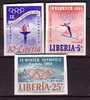 PGL - JEUX OLYMPIQUES 1964 LIBERIA Yv N°391+AERIENNE ND ** TIRAGE 3500 - Hiver 1964: Innsbruck